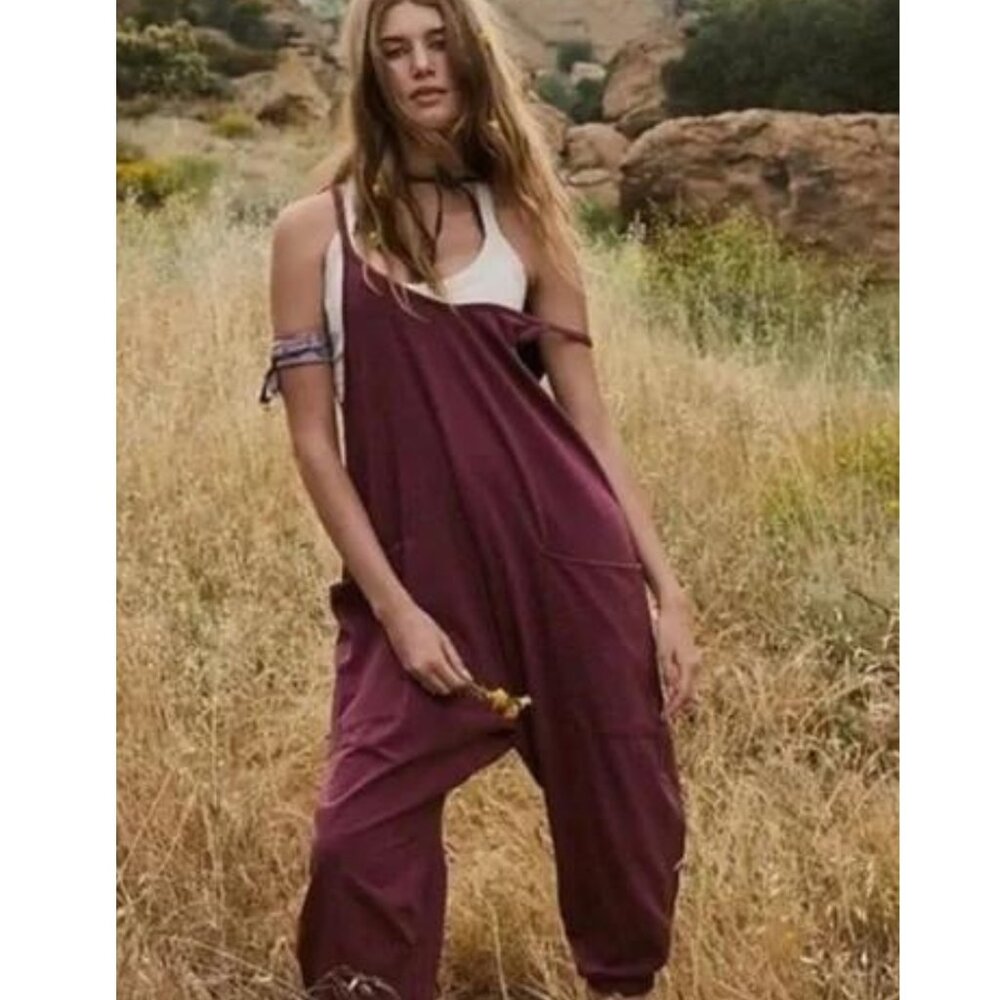 Free People Hot Shot Onesie Plum ~ XS